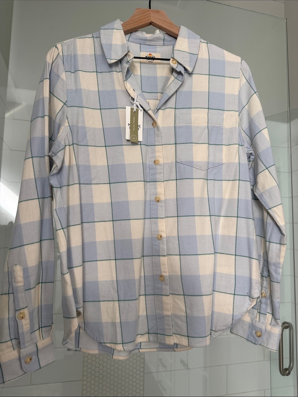 Marine Layer M Light Blue flannel
